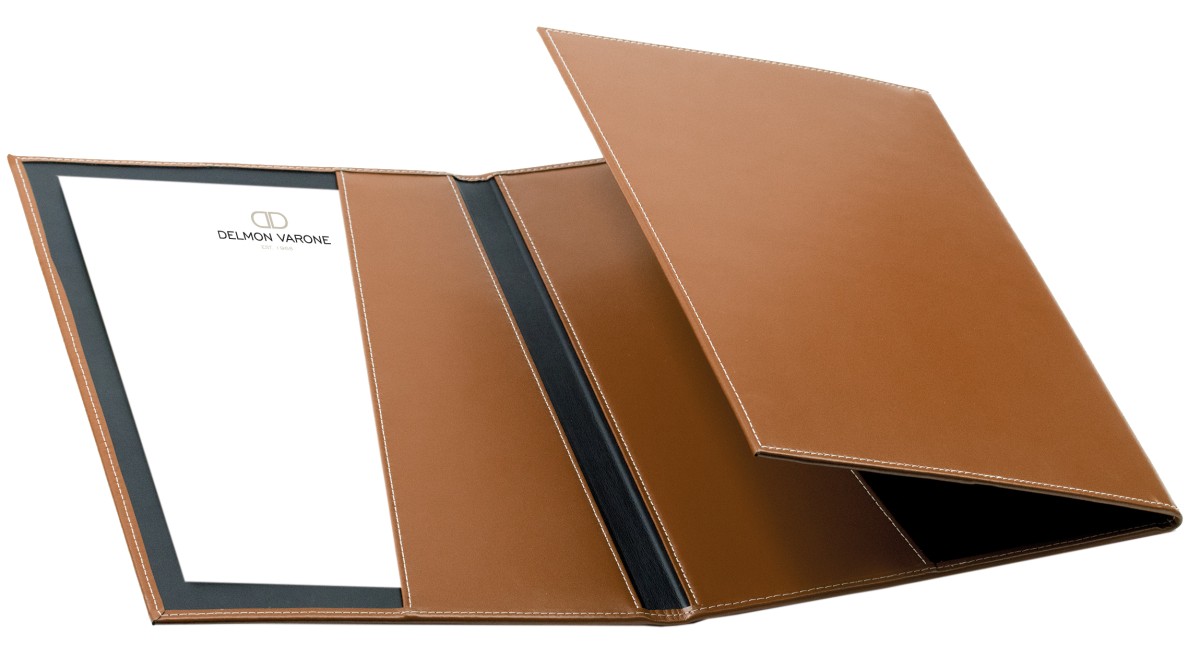 Vertragsmappe DIN A4 | Echtleder | CAMBRIDGE hellbraun